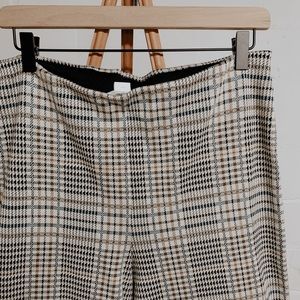 Wide Leg Plaid Pants